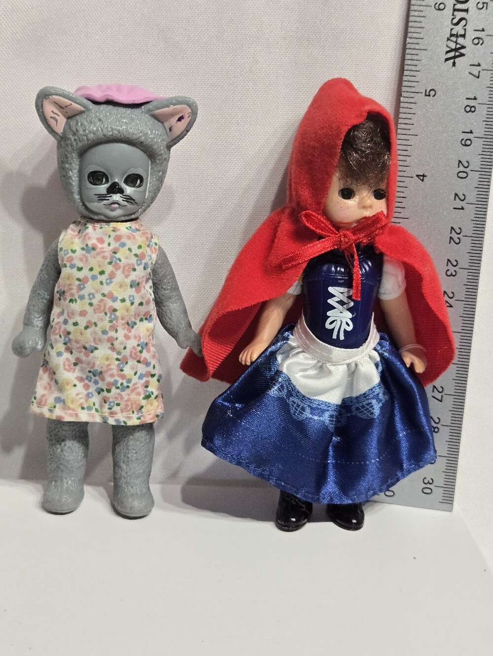 5" mini collectible Madame Alexander dolls McD's Little Red Riding Hood & Big Ba